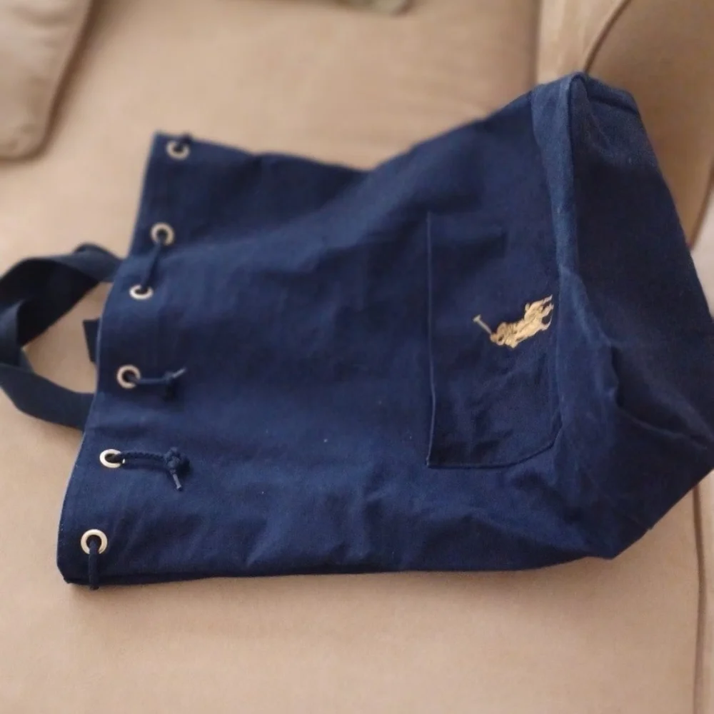Polo Ralph Lauren Oversized Mens/Unisexx Navy Canvas Duffle Bag